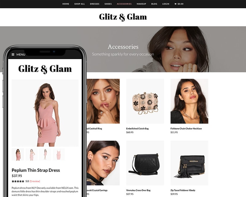 Total Glitz & Glam WooCommerce Store