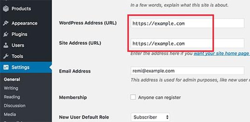 Zmień adres URL WordPress, aby używać HTTPS