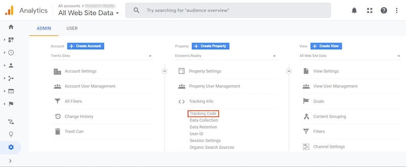 Wix Google Analytics dashboard